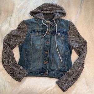 Papaya Hooded Jean Jacket!